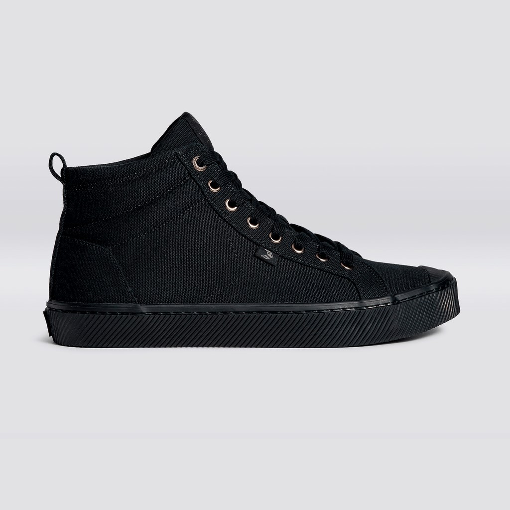 OCA HIGH Cariuma High Top Tela Vegan Noir Femme | KIM-3247233